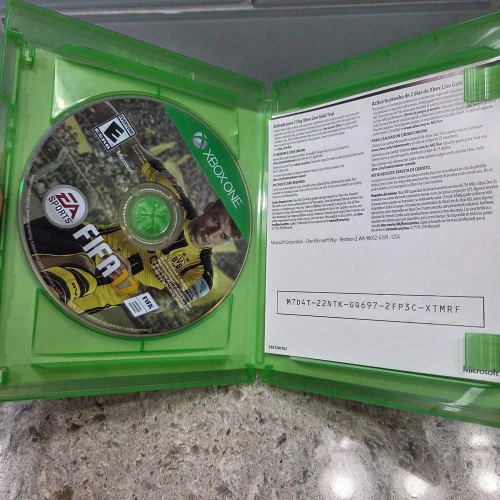 FIFA 17 Xbox‎ One Game Soccer Football EA Sports Reus Dortmund NEW Code